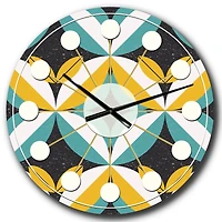 Designart 'Retro Abstract Design Vii Mid-Century Modern Wall Clock
