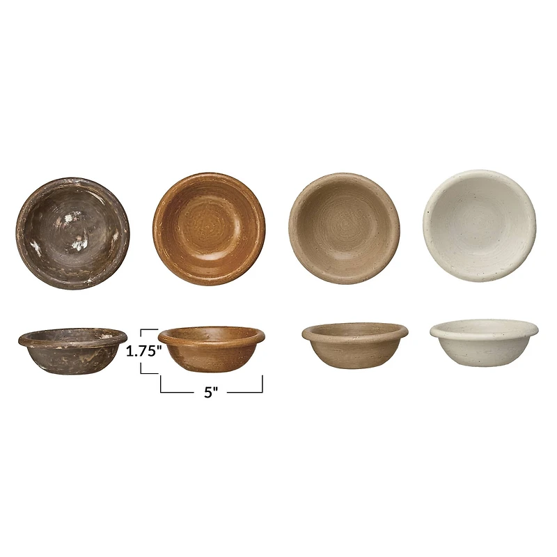 Hello Honey® 5" Earthen Hues Stoneware Bowl Set