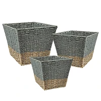 Honey Can Do Seagrass Square Nesting Storage Basket Set