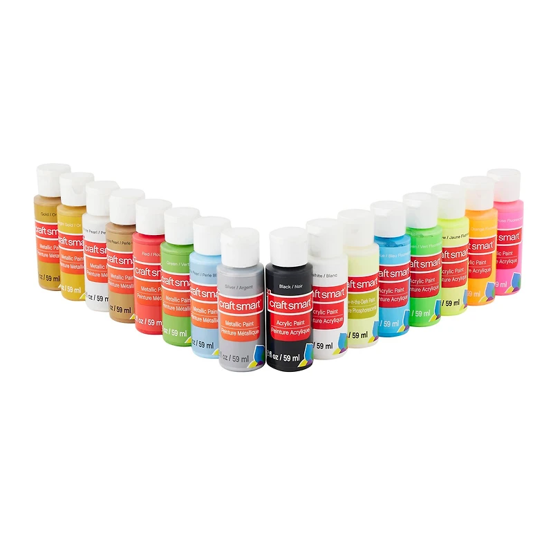Metallic & Neon Acrylic Paint Set by Craft Smart®