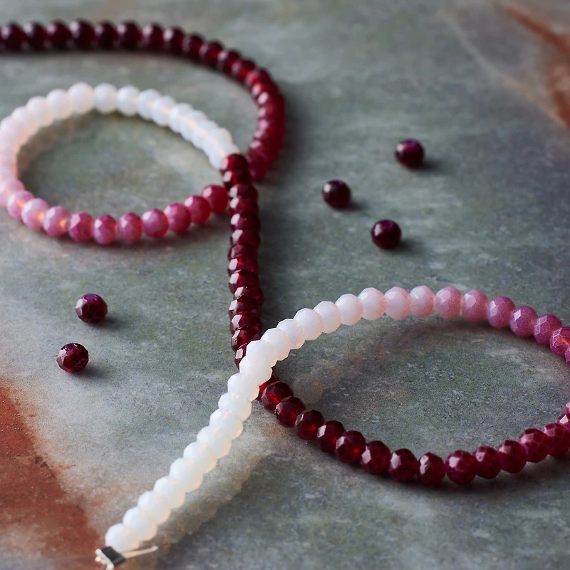 Ombre Faceted Glass Rondelle Beads by Bead Landing