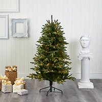 5ft. Pre-Lit Grand Teton Artificial Christmas Tree, Clear LED Lights