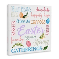 Stupell Industries Festive Easter Activity Sign Patterned Eggs Motif Canvas Wall Art