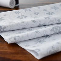 Fabric Traditions Christmas First Snowfall White Glitter Cotton Fabric