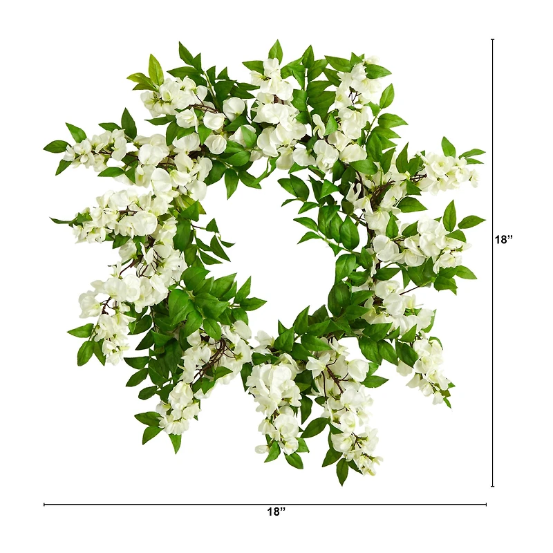 18" Wisteria Wreath