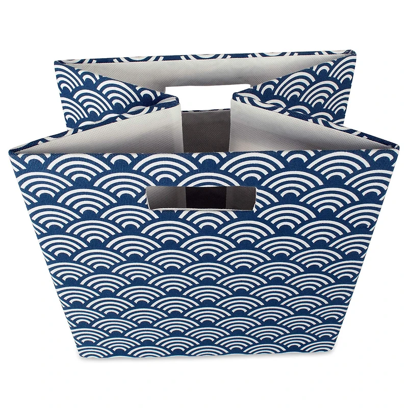 DII® 11" Nautical Blue Waves Cube Storage Bin