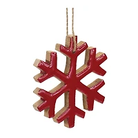 12ct. 4" Red Snowflake Ornament