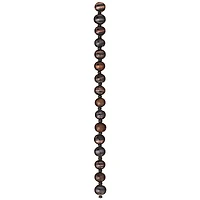 12 Pack: Black & Amber Lampwork Glass Beads, 10mm by Bead Landing™