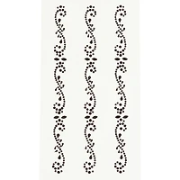 12 Packs: 3 ct. (36 total) Black Flourish Border Adhesive Rhinestones by Recollections™