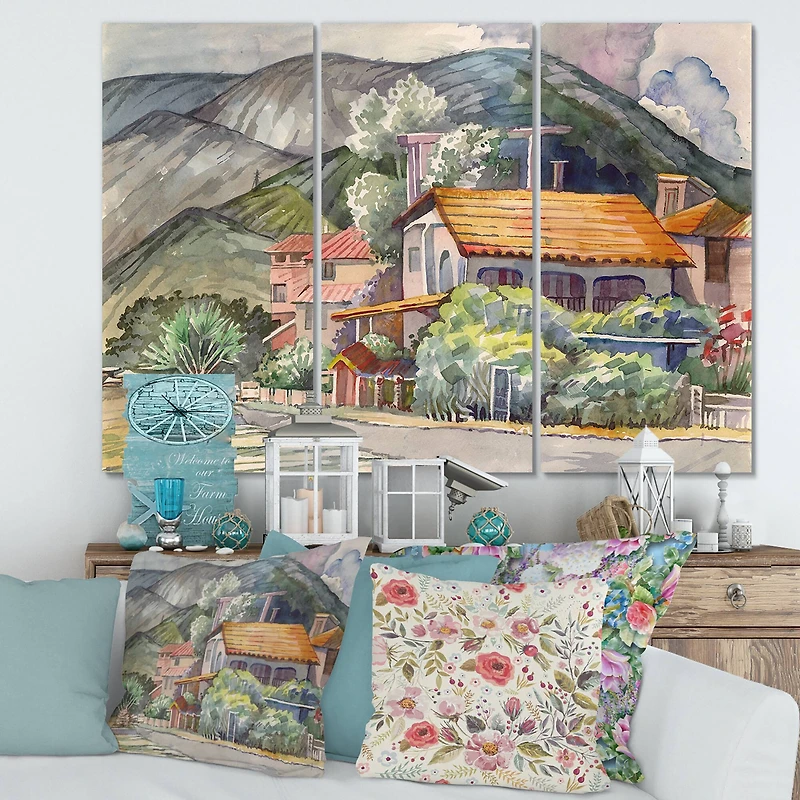 Designart - Greek Landscape Off The Coast Of The Aegean Sea