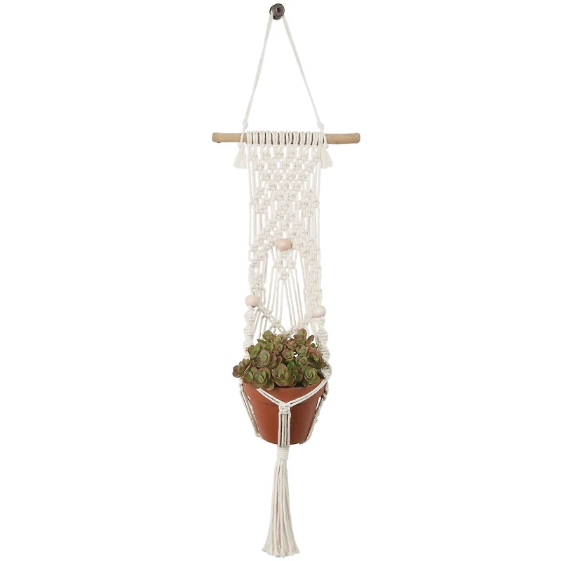 Solid Oak Make-Rame™ Three Beads Macramé Plant Hanger Kit