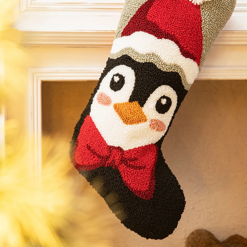 Glitzhome® 20.5" Penguin Hooked Stocking
