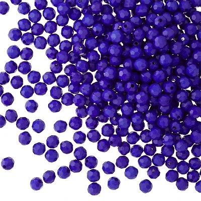 8mm Faceted Acrylic Round Craft Beads by Bead Landing