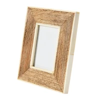 Hello Honey® Hand-Carved Mango Wood 3" x 4" Tabletop Frame with Bone Border