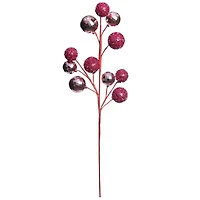 28" Pink Glitter & Disco Ball Ornament Filler Stem by Ashland®