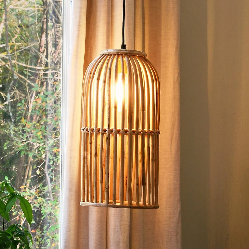 Hello Honey® Woven Bamboo Ceiling Light