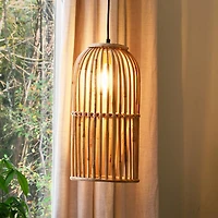 Hello Honey® Woven Bamboo Ceiling Light
