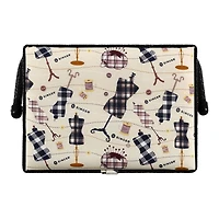 SINGER® Large Classic Sewing Print Sewing Basket with Sewing Scissors & Notions