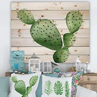 Designart - Green Southwestern Cactus