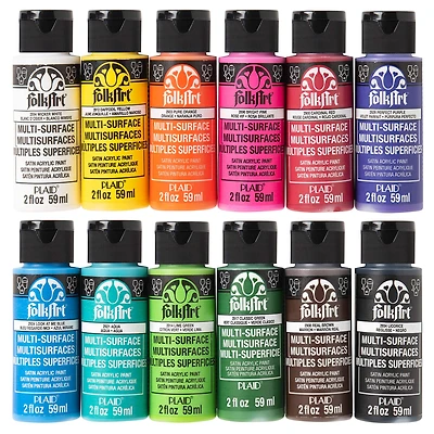 FolkArt® Satin Acrylic Craft Paint 12 Color Set