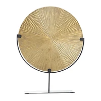 CosmoLiving by Cosmopolitan Gold Metal Contemporary Sculpture, 23" x 18" x 4"