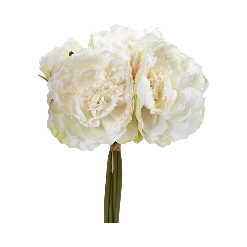 White Peony Bouquet, 6ct.