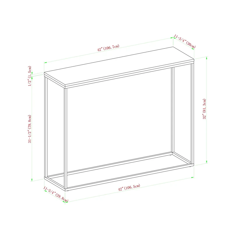Walker Edison 42" Faux White Marble & Gold Open Box Entry Table
