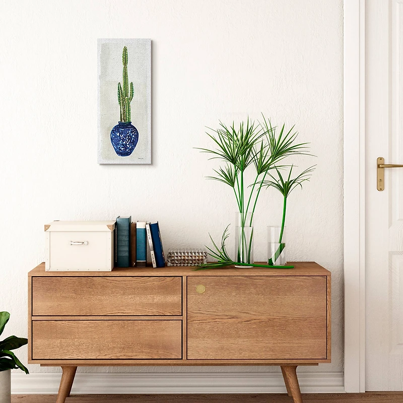 Stupell Industries Still Life Tall Prickly Cactus Canvas Wall Art