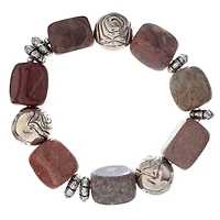 John Bead Jasper No.86 Natural Stone Stretch Bracelet