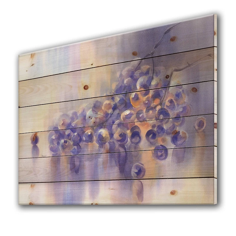 Designart - Painted Impression Of Bunch Of Purple Grapes