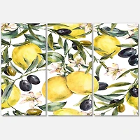 Designart - Lemon and Olive Branches I
