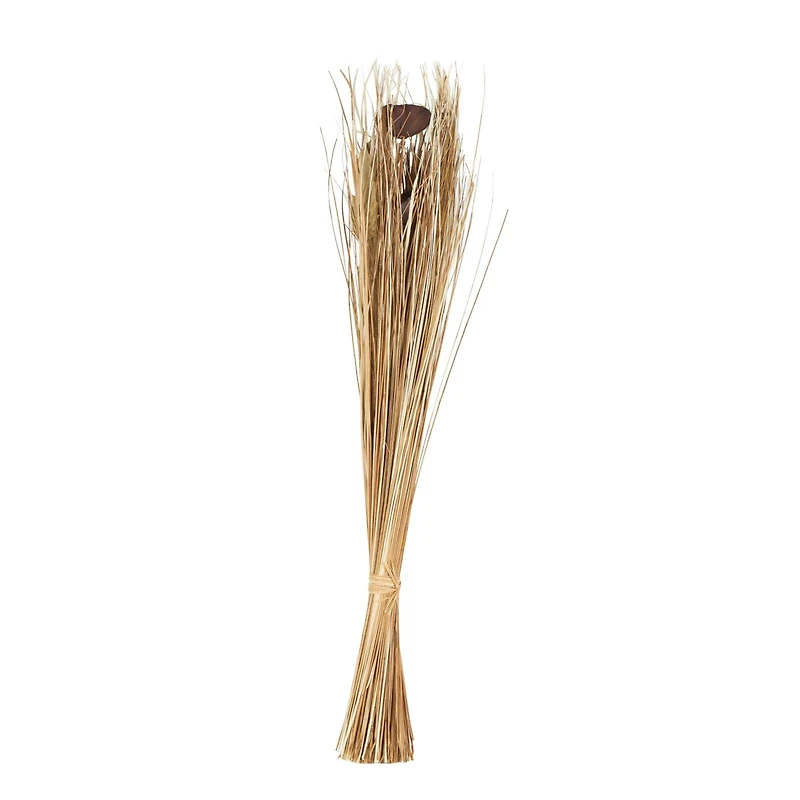 3.4ft. Brown Dried Plant Pampas Grass Natural Foliage with Fan Palm Leaves