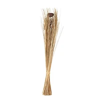 3.4ft. Brown Dried Plant Pampas Grass Natural Foliage with Fan Palm Leaves