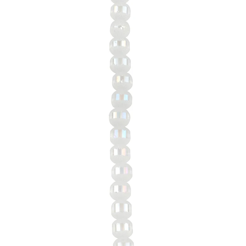 White Glass Round Beads, 6mm by Bead Landing™