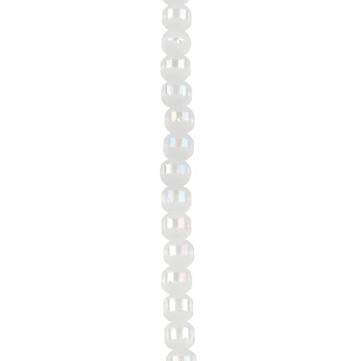 White Glass Round Beads, 6mm by Bead Landing™