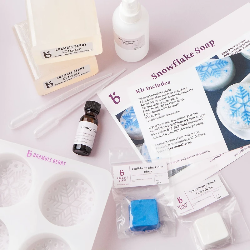 Bramble Berry Snowflake Soap Kit