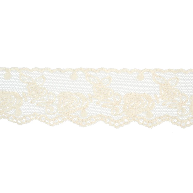 2.2" Ivory Embroidery Lace Trim by Celebrate It®
