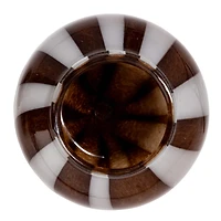Hello Honey® 9" Brown & White Striped Glass Vase