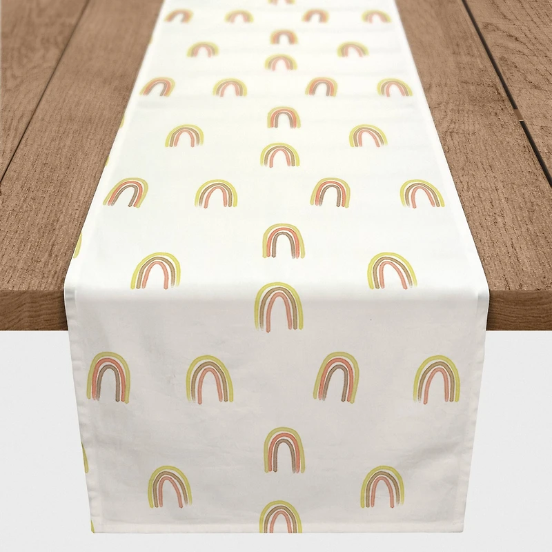 Random Rainbow Pattern 16" x 72" Cotton Twill Runner