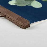 Blue Potted Fiddle Teak Hanging Canvas