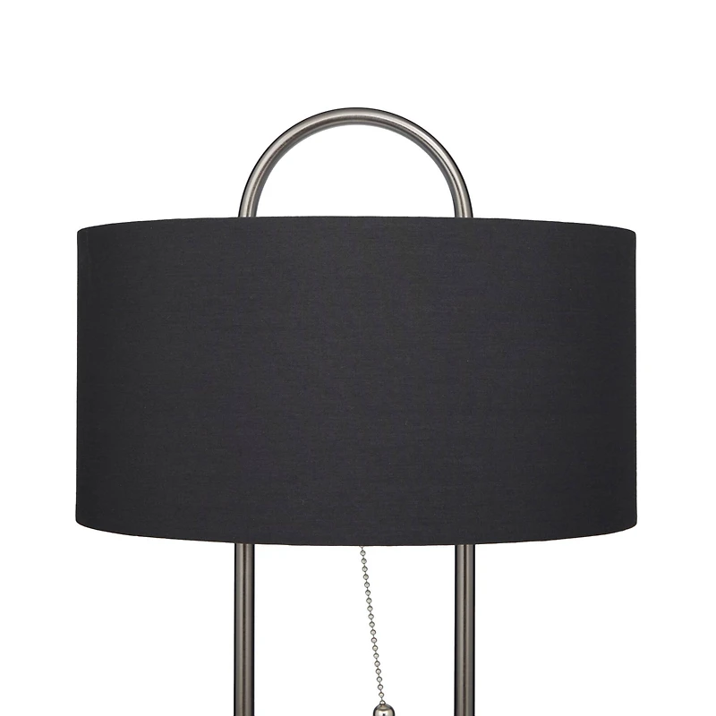 Black Iron Modern Accent Lamp 12" x 12" x 20"