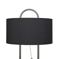 Black Iron Modern Accent Lamp 12" x 12" x 20"