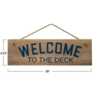 Hello Honey® Welcome to the Deck Wood Wall Hanging