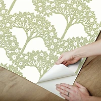 NuWallpaper Finley Green Peel & Stick Wallpaper