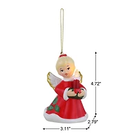 Mr. Christmas Nostalgic Ceramic Angel with Candle Ornament