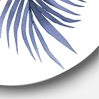Designart - Blue Palm Leaves Abstract Tropical Branches