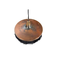 Hello Honey® 16" Charcoal Metal Pendant Light with Fringe
