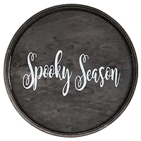 Elegant Designs™ 13.8" Round Spooky Season Serving Tray with Handles