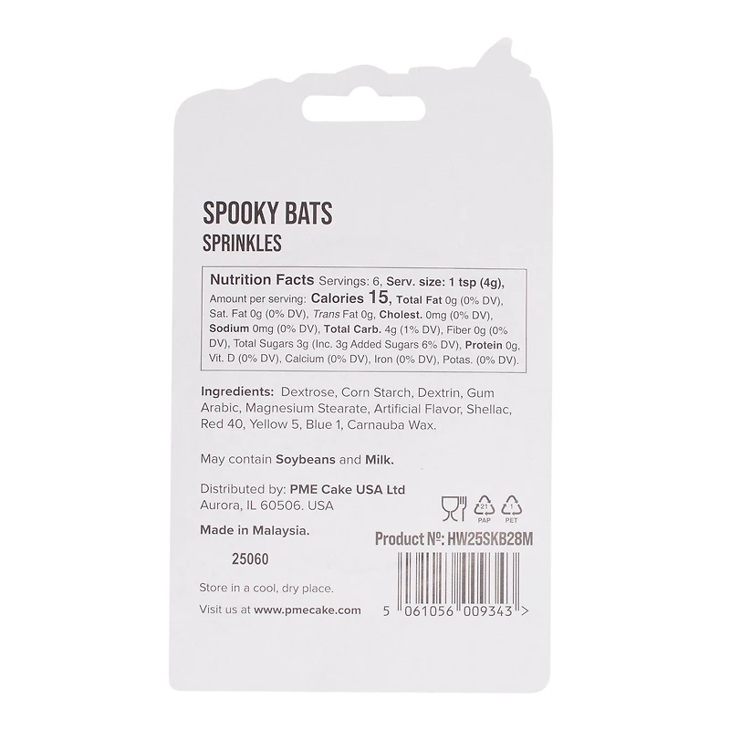 PME Cake Sweet Street® Spooky Bats Sprinkles