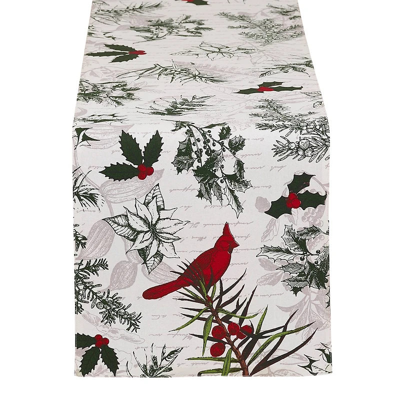 DII® 72'' Holiday Botanical Printed Table Runner